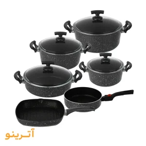 سرویس قابلمه 10 پارچه اویز مدل السا